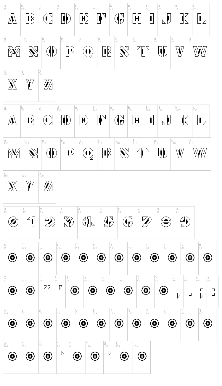 Le Pochoir font map